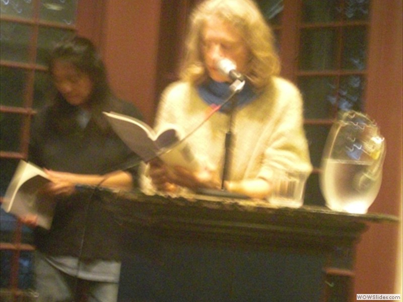 Josey, Leah reading Lilies at Kelly Writers House
